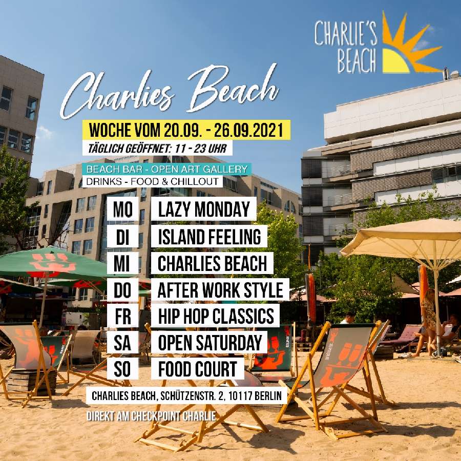 Charlies Beach Eventprogroamm vom 20.-26.09.2021